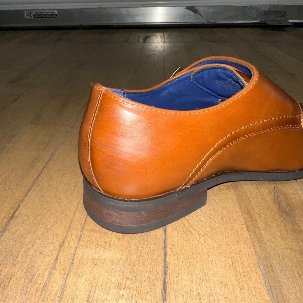 Bruno Marc Hutchingsonwide 2 Formal Shoes Mens 6.5 Brown Leather Monk Strap‎